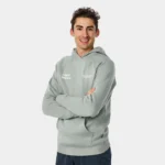 Upper Trek höger staplad huvtröja Small Sage Grey