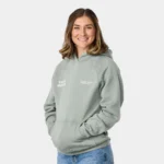 Övre Trek Right Stacked Hoodie Large Sage Grey