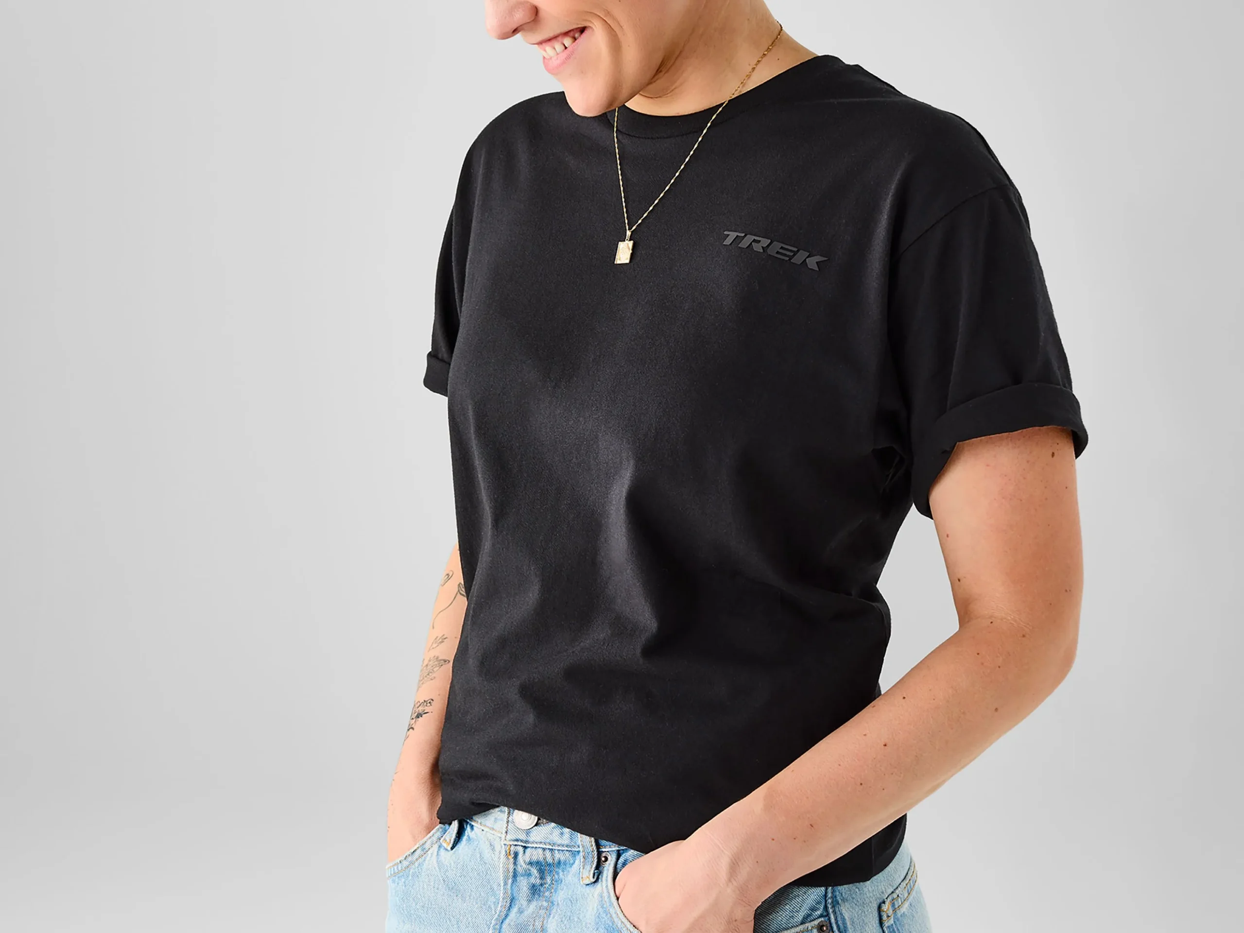 T-shirt Trek Monochromatic Logo XS Svart/Svart