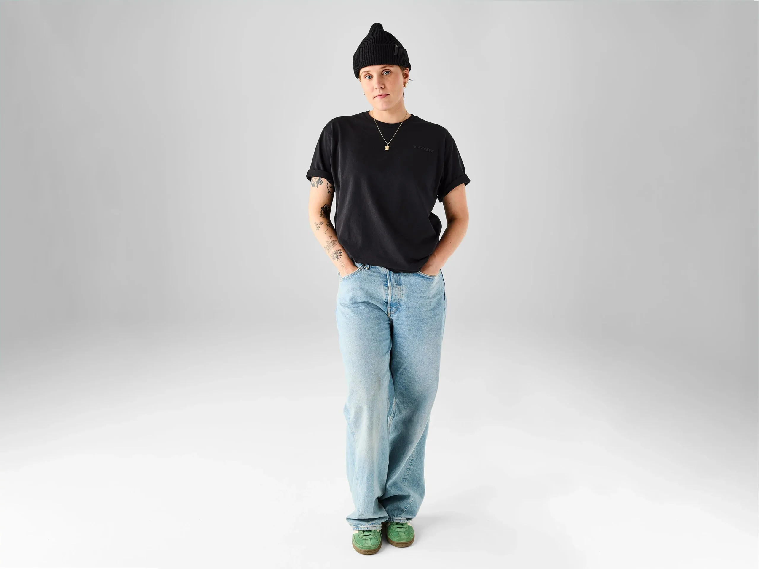 T-shirt Trek Monochromatic Logo XS Svart/Svart