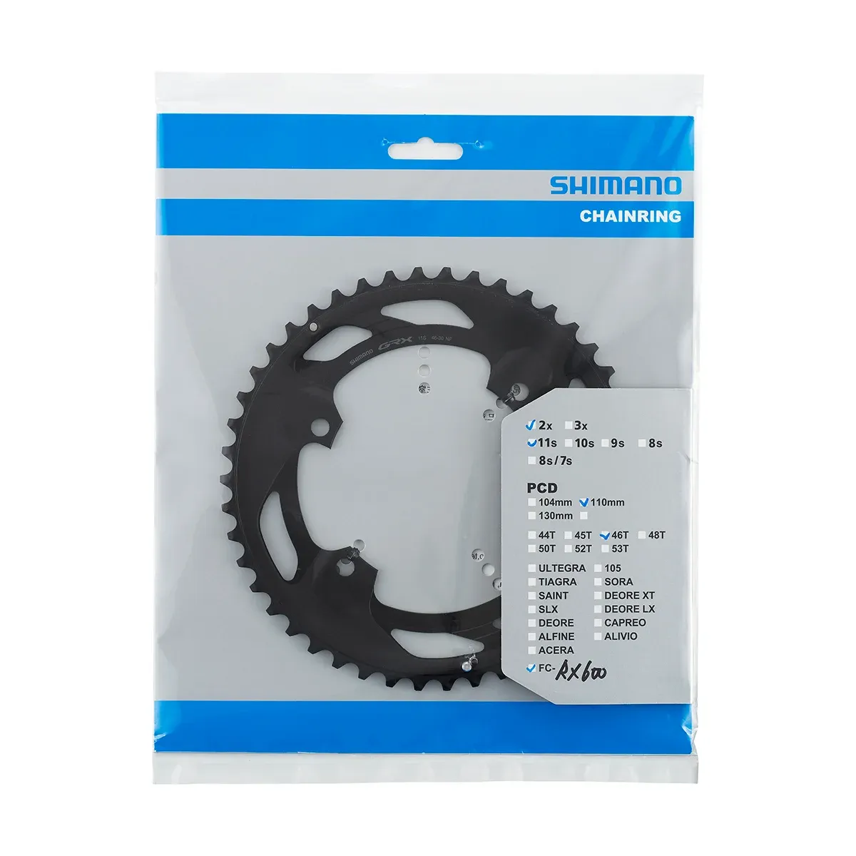 Shimano GRX FC-RX600-11 kedjedrev 46T