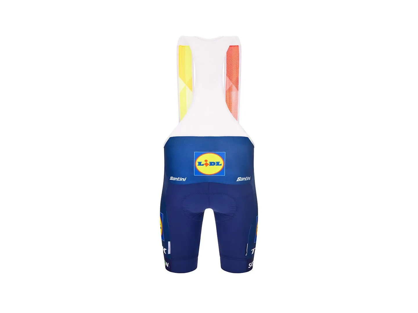 Short Santini Trek Replica Bib Large Blue/Yellow